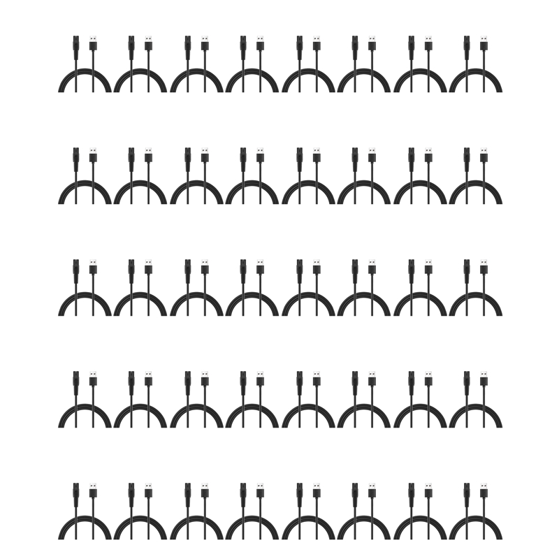 40Pcs 5V 1A USB Shaver Charger Cord for QP2724 QP2834 QP1924 MG9520 Electric Shaver Trimmer Charger Cable