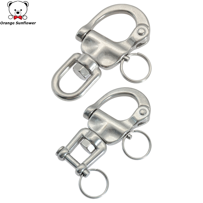 70mm xoay còng 360 độ xoay 316 thép không gỉ nhanh chóng phát hành móc có lò xo thuyền gian lận xiềng xích phụ kiện hàng Hải
