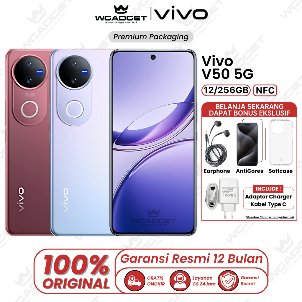 Vivo V50 5G 12/256 GB Garansi Resmi Vivo 1 Tahun Giá 6,798,000 Đồng*Miễn phí vận chuyển