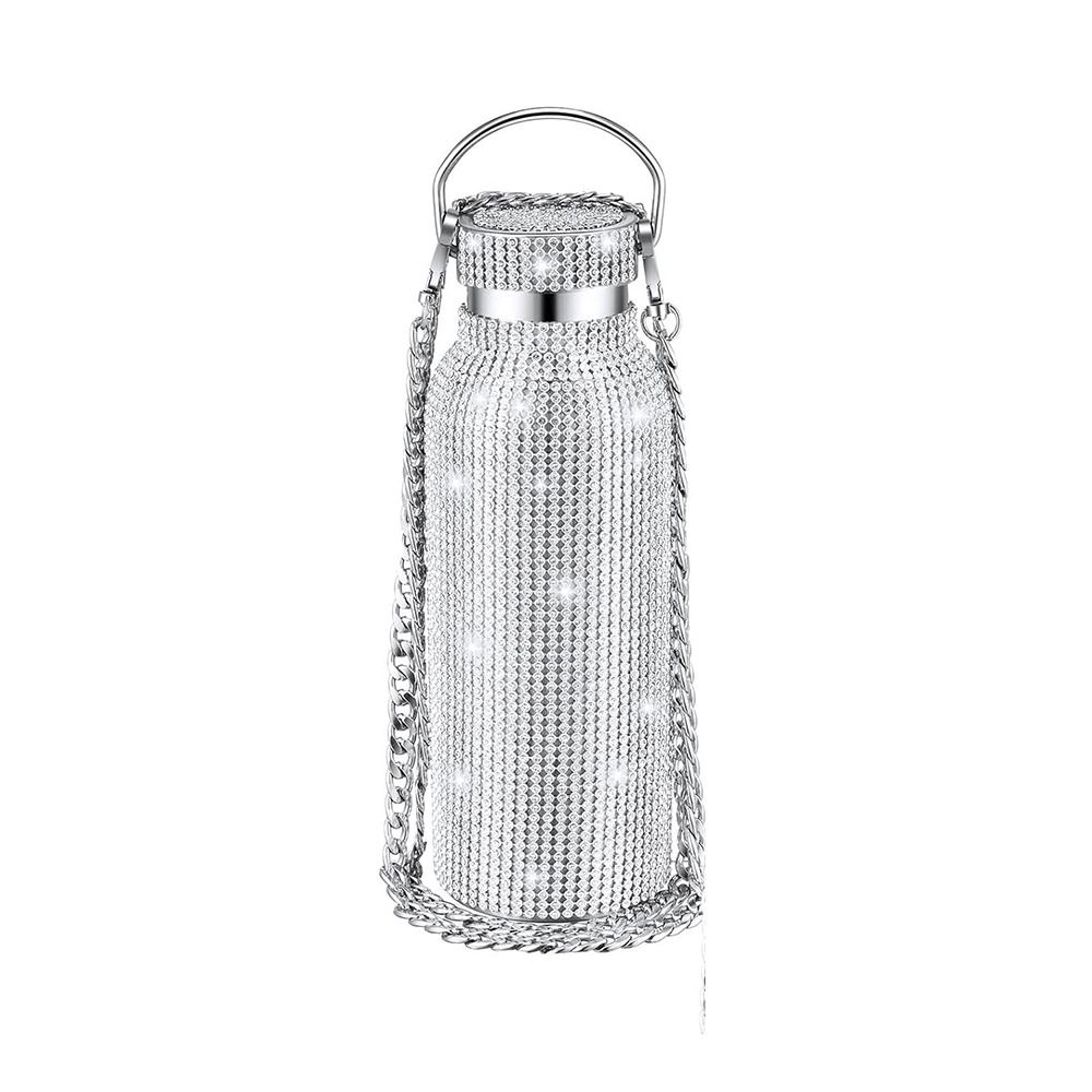 ED Nhiệt Chai Nước Kim cương giả Dây chuyền Thép không gỉ Cốc lấp lánh Bedazzled Chống rò rỉ Bình giữ nhiệt lấp lánh Phụ nữ - 8