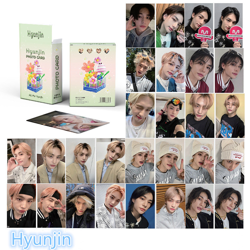 50 cái/hộp đi lạc trẻ em photocards Laser thẻ Felix hyunjin thẻ LOMO cho Album Kpop bưu thiếp