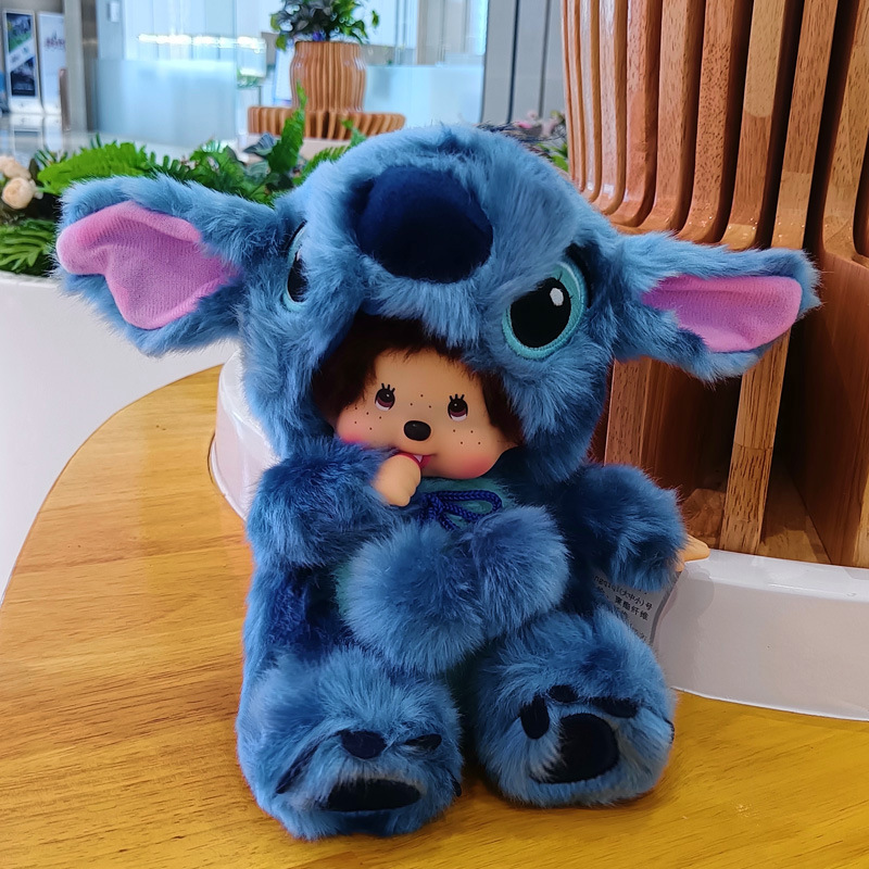 new Kawaii 20cm Disney Monchhichis Transform Stitch Mickey Totoro Kiki Plush Toy Stellalou Linabell 