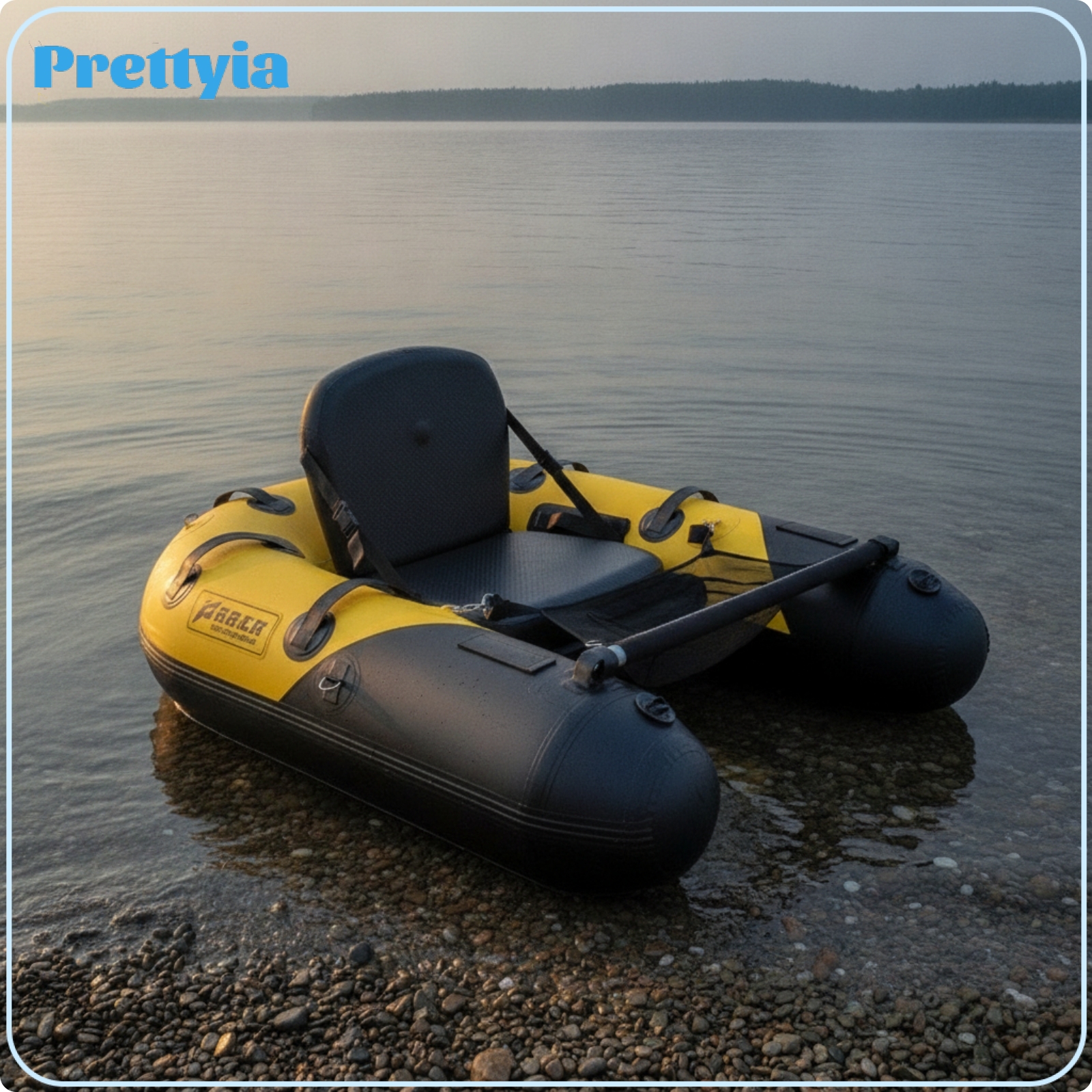 Prettyia Compact Inflatable Fishing Boat with Seat Portable Fishing Belly Boat Lightweight Buoyant Tube Single-Person for Anglers, Fishermen, Lakes ราคา 17,946 บาท*ส่งฟรี