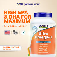 NOW Foods Ultra Omega 3 Fish Oil - 180 Softgels