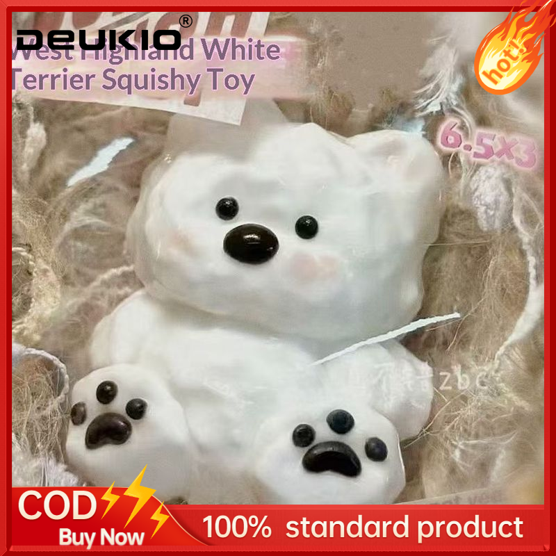 DEUKIO Cute Dog Face Squishy Toy Stress Relief捏捏乐 Soft PVC Antistress Play for Adults and Kids ราคา 50 บาท*ส่งฟรี