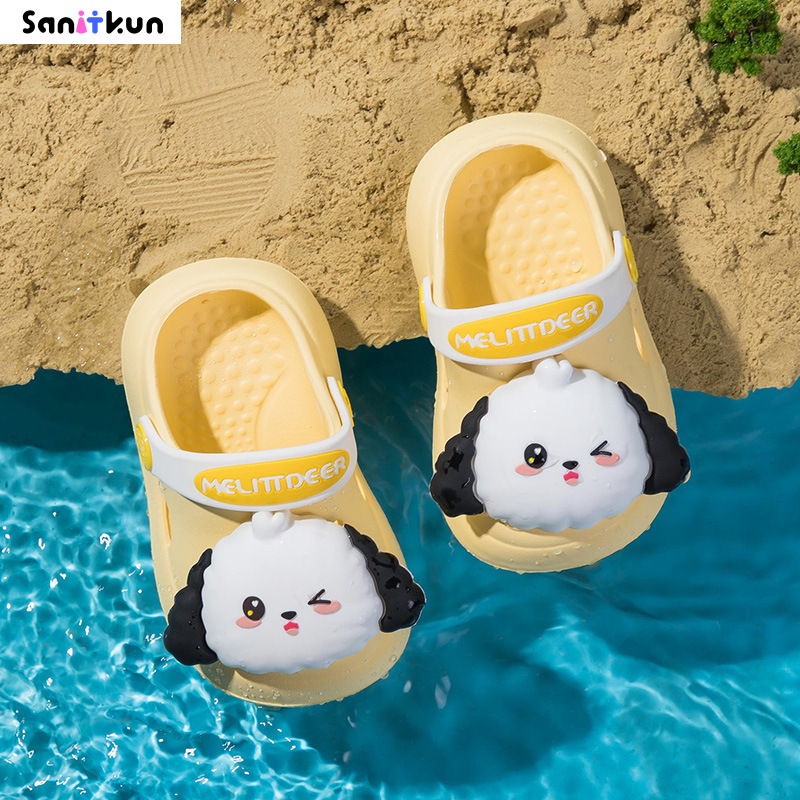 Mùa Hè Mới Dễ thương Gấu phim hoạt hình siêu dễ thương Giày tổ ong ngoài trời bé trai và bé gái đế mềm Dép trẻ em
