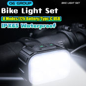 RideBright Waterproof USB Rechargeable Bike Front Light - COB Lamp