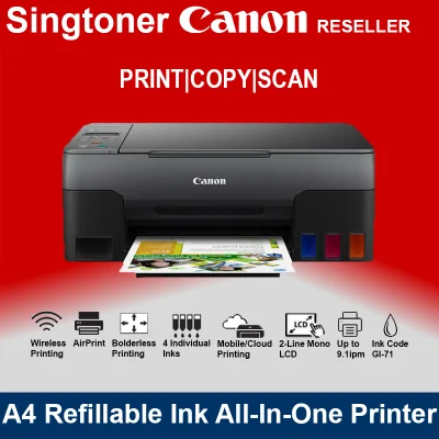 [Local Warranty] Canon PIXMA G3020 Easy Refillable Ink Wireless All-In-One Colour Inkjet Printer G 3020 colour printer color inkjet printer color printer ink tank printer inktank printer