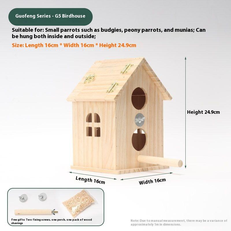 UNIKI Chim bằng gỗ lồng cho chim lồng Vẹt Thông tư lồng chống giật gân bằng chứng LỒNG CHIM đồ chơi cho vật nuôi - 6
