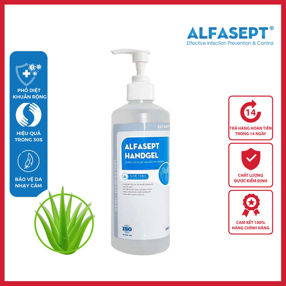 Gel Rửa Tay Sát Khuẩn Nhanh Alfasept Handgel 500ml