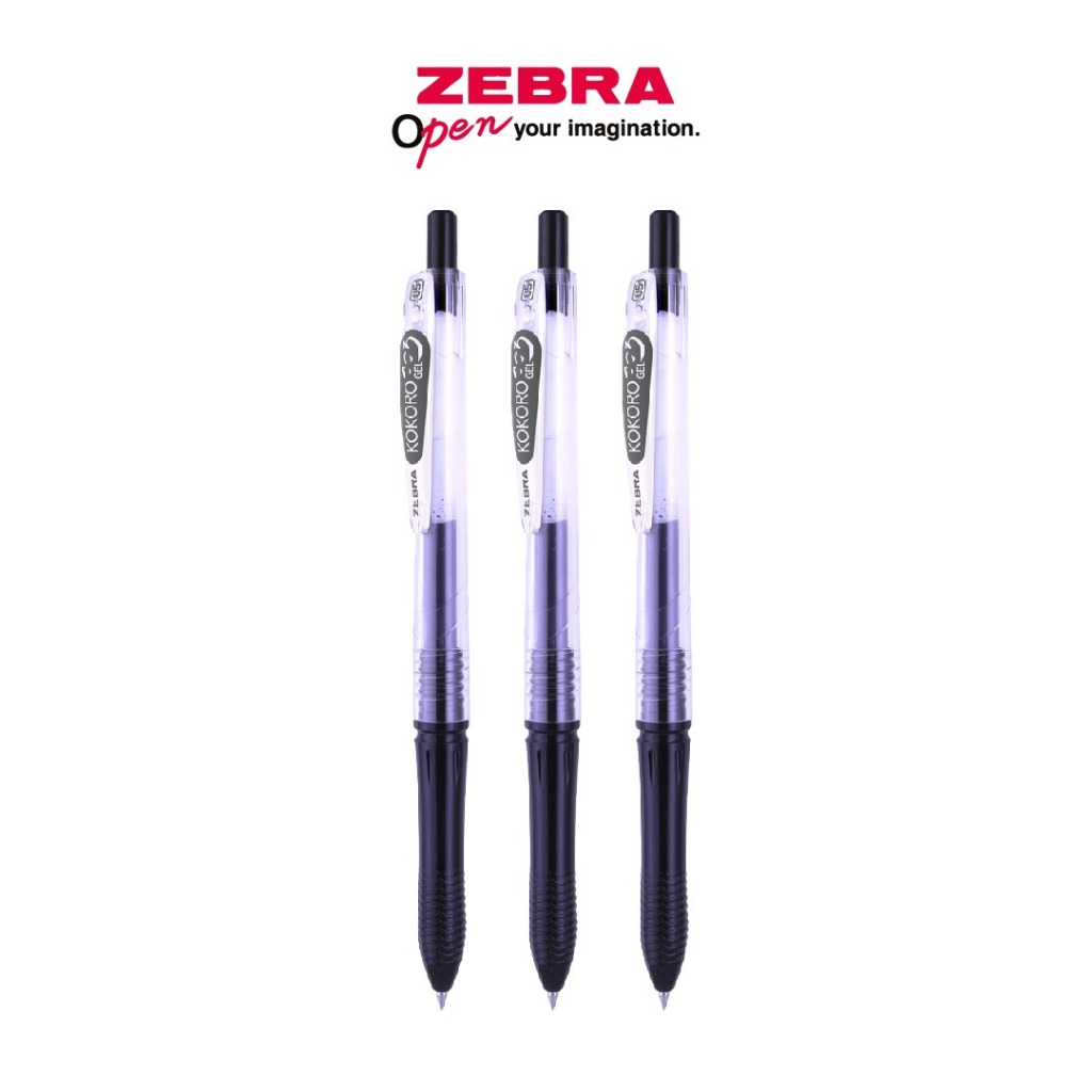 ZEBRA Kokoro Pulpen Gel Set 3 0.5mm Gel Pen Water Based Black