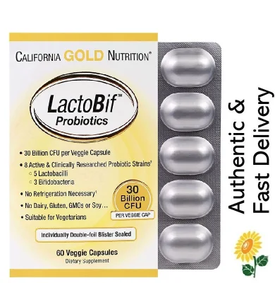 [In-Stock] California Gold Nutrition, LactoBif Probiotics, 30 Billion CFU, 60 Veggie Capsules