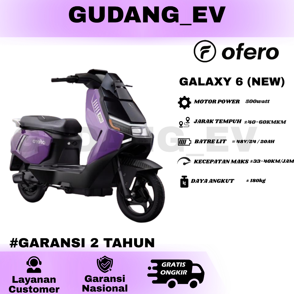 I Offer Galaxy 6 Lith E-Bike Electric Bicycle Speed 40Km | Power 500W Official Warranty 1 Year Quality No 1 Eco Harga 5,940,280 rupiah*Gratis Ongkir