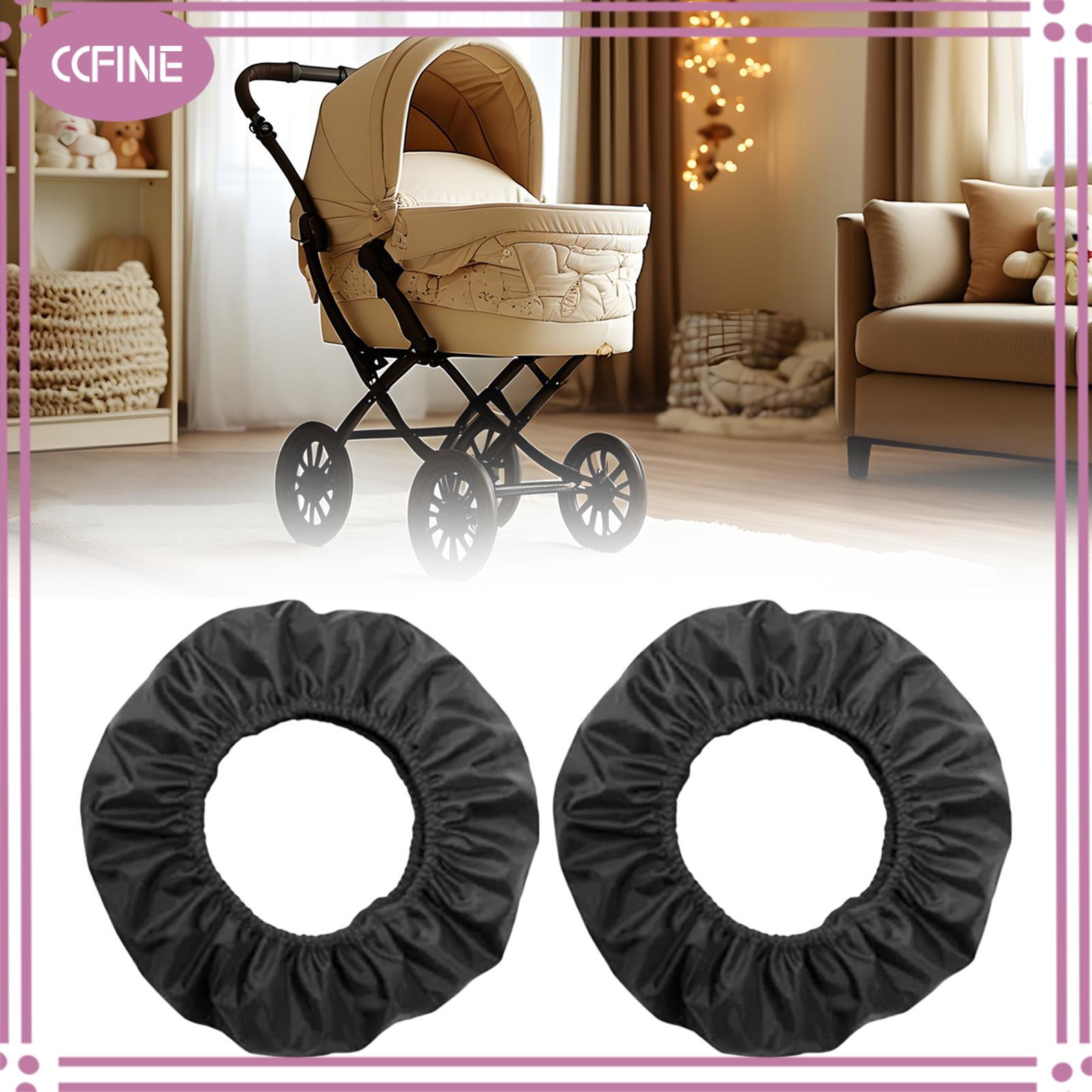 Ccfine 2 cái xe đẩy em bé đồ bọc bánh xe giảm tiếng ồn phụ kiện