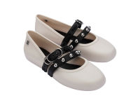 Sepatu Flat Wanita Melissa Soft Ballerina Studs Ad Beige/Black