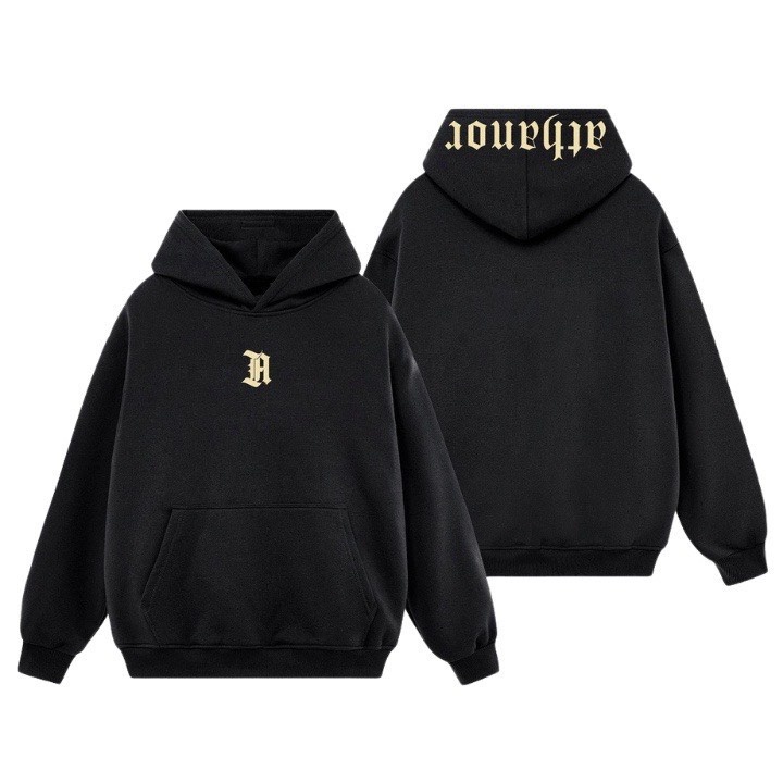 Áo Hoodie Nam Nữ ATH.ANOR Dày Dặn Kiểu Dáng Basic Form Rộng Hình In Bền Đẹp Mway MAH 029