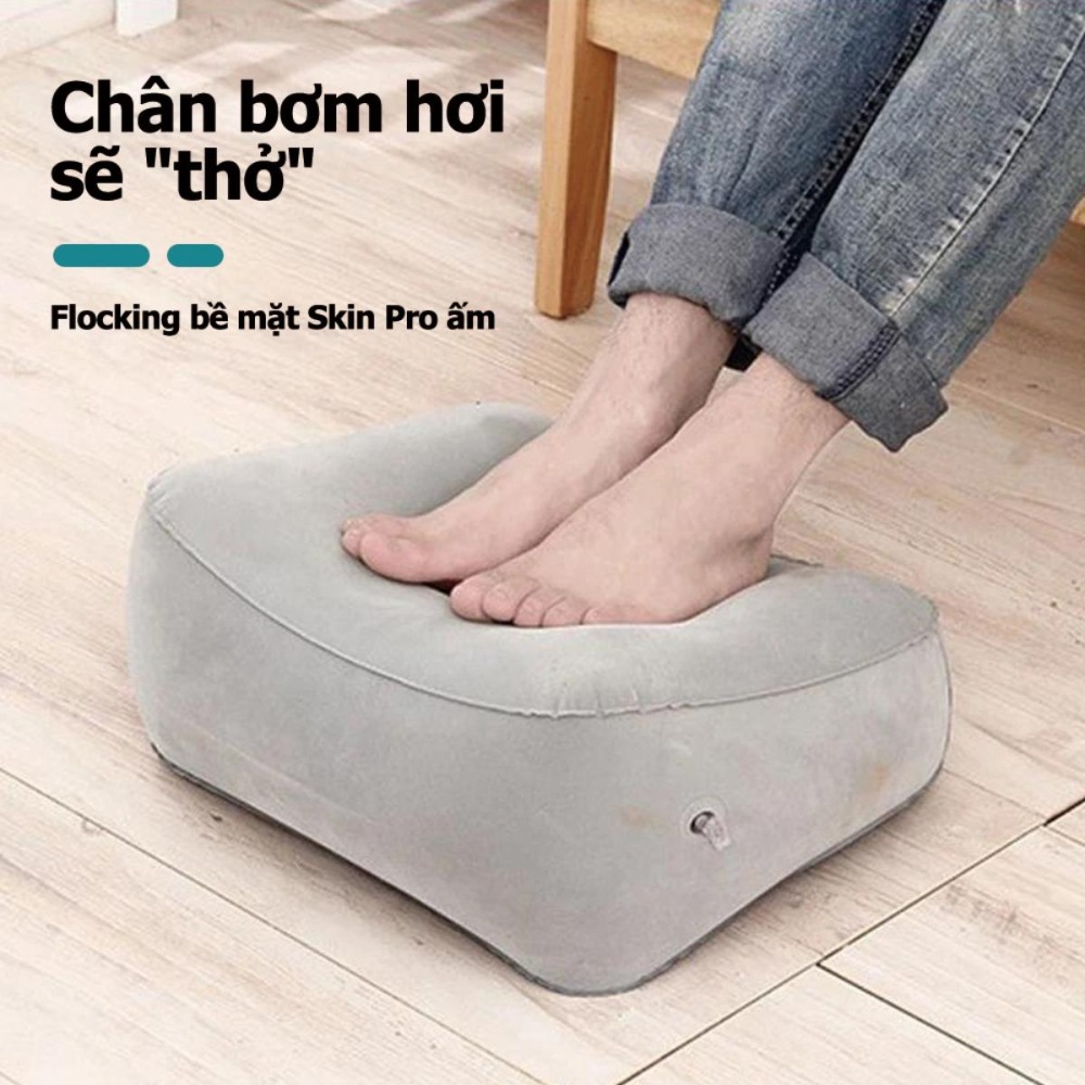 Phủ Mềm Mại Đệm Kê Chân Dã Ngoại Lớp PVC Hình Tam Giác Thiết Kế Gấp Gọn Dễ Bơm Xả Tiện Dụng Đệm Tựa Lưng Đệm Du Lịch