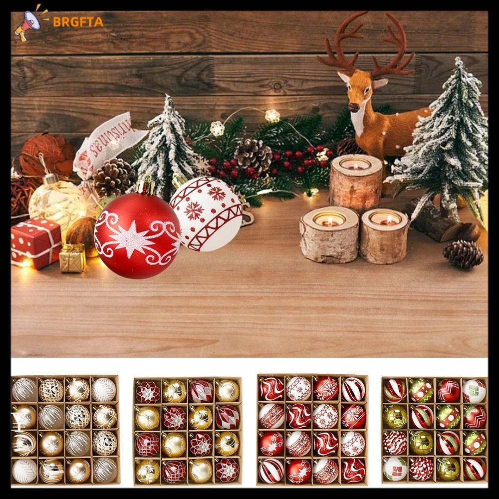 BRGFTA Nhiều màu Bóng treo giáng sinh 16 cái Trang trí Trang trí cây giáng sinh Khổng Lồ Đồ chơi Bóng tiệc Ngoài trời