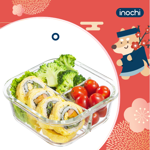 Hộp thuỷ tinh vuông Inochi - Nikko 800 ml