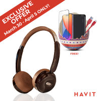 Havit H616BT Audio series-Bluetooth headphone + FREE GIFT | Foldable Hi-Fi Stereo with 20H Long Battery Life (Android/iOS Compatible) | Lightweight and Portable | Comfortable to Wear | Wireless Earphones for Office Online Meetings Work from Home & Style