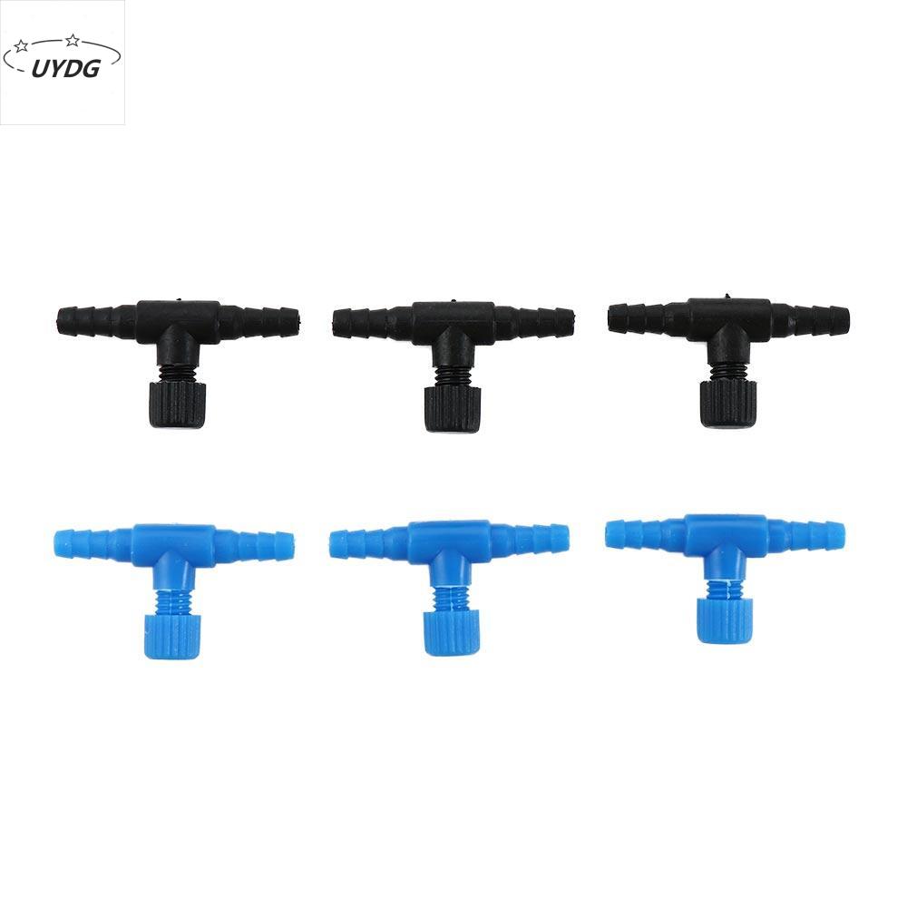 UYDG 4mm Âm lượng Máy bơm không khí Có thể điều chỉnh Đầu nối ống Phụ kiện bể cá Chảy van điều khiển Aquarium Airline Regulator