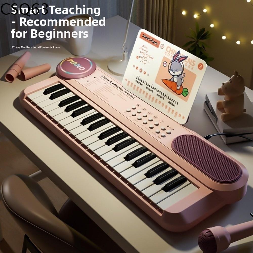 CSQ63 37 phím Bàn phím đàn piano cho trẻ em Đa chức năng có micro Đồ chơi âm nhạc Đa chức năng Điện tử Đàn Piano Điện Tử Học tập sớm