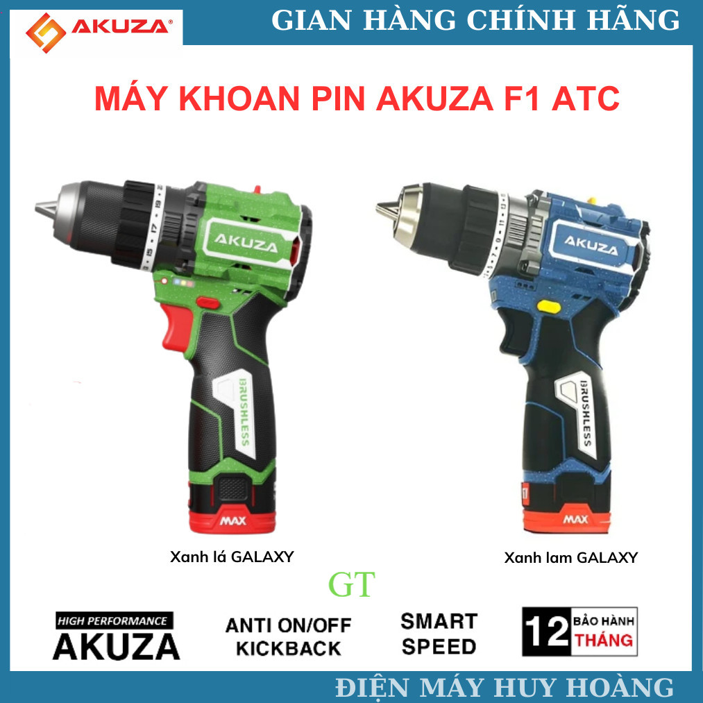  Máy khoan pin Akuza F1 ATC lực siết 80N.m vòng tua lên đến 2000v p mẫu mới nhất MÁY CHÍNH HÃNG GIÁ TỐT 