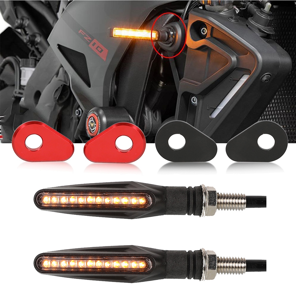 ▲ ► ✓ đèn báo tín hiệu báo rẽ led yzfr1 cho yzf-r1 yamaha 2002-2018 2017 2016 2015 14 tấm khung bộ chuyển đổi đèn xi nhan trước xe máy