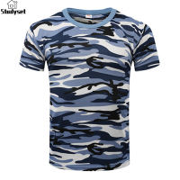 Studyset IN stock Men Camouflage T-Shirt Summer Mesh Breathable Quick Drying Short Sleeves Pullover Tops For Sports Fitness Training