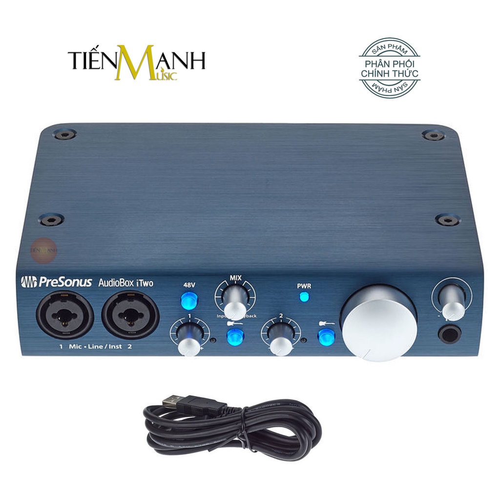 [Chính Hãng] Soundcard Presonus AudioBox iTwo - Sound Card Bộ Thu Âm Thanh và Livestream Audio Interface Audio Box iTwo