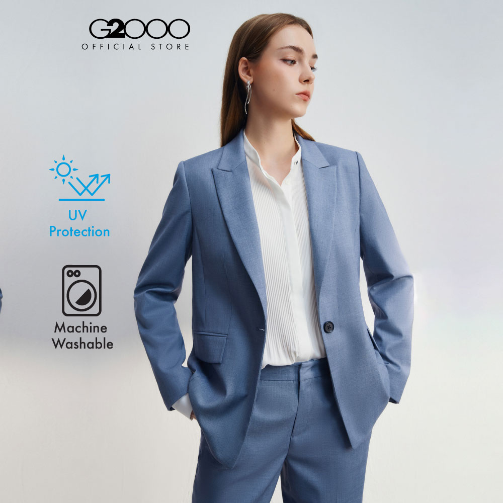 G2000 เสื้อสูทสำหรับผู้หญิง Relaxed Fit 4621229573 (Relaxed Fit) รุ่น 4621229573 BLUE - ยี่ห้อ G2000 ราคา 3,010 บาท*ส่งฟรี