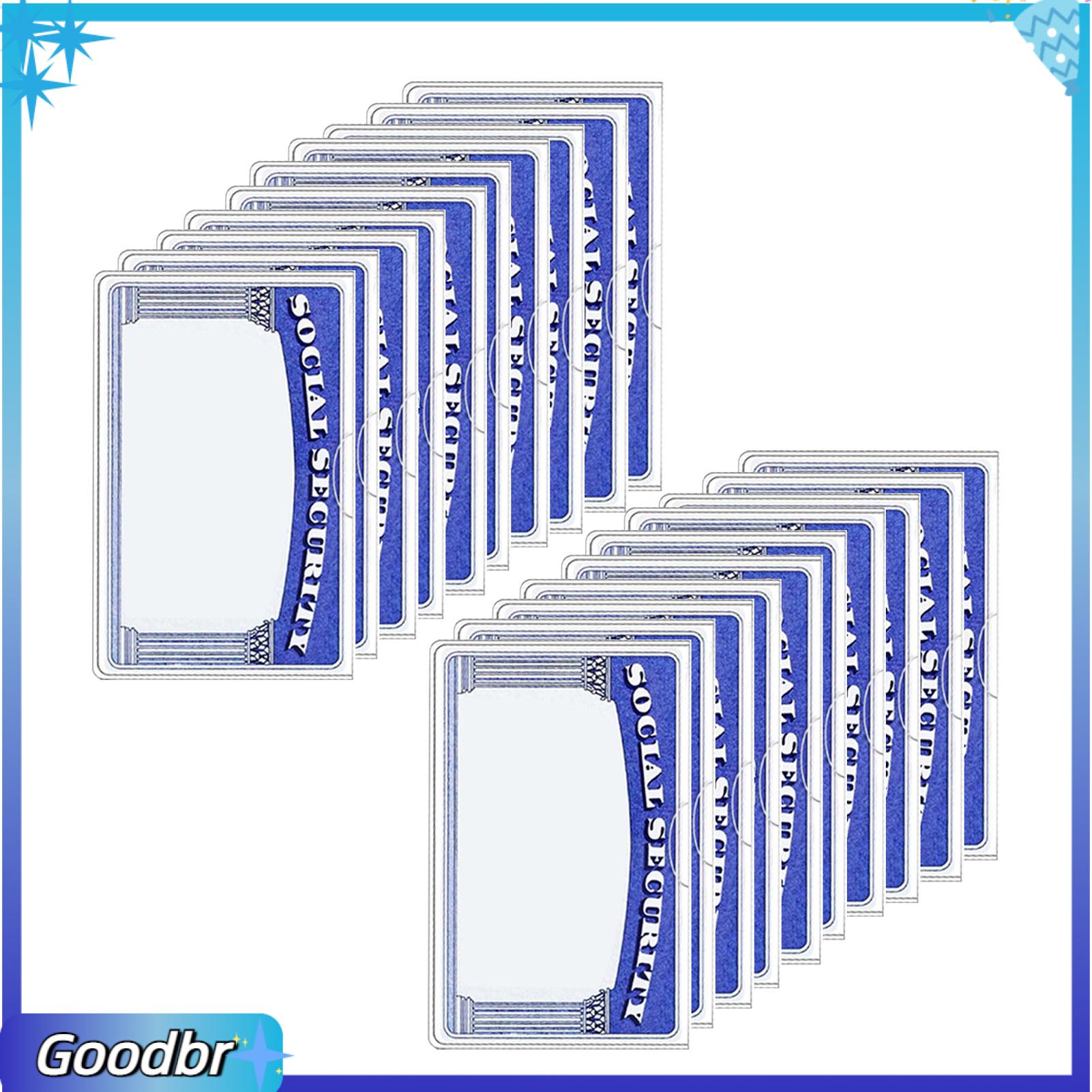 Goodbro rõ ràng đựng thẻ mỏng kẹp thẻ 10/20 pcs thẻ trong suốt tay áo cho ID thẻ tín dụng ghi nợ nhựa PVC chịu nước chủ An sinh xã hội Medicare bảo vệ thẻ