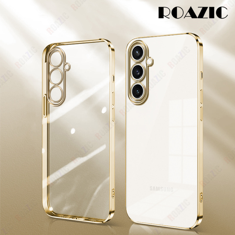 ROAZIC For Samsung Galaxy S23 FE Phone Case Luxury Plating Edge