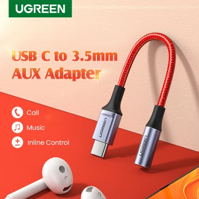 UGREEN Type-C to 3.5mm Earphone Cable for Oneplus 8/8Pro/7T/7T Pro/6T, Huawei Nova 6/Mate 30 Pro/p40 pro, Oppo R17 Pro, Xiaomi 10 Pro USB C to 3.5 Headphone Audio Adapter