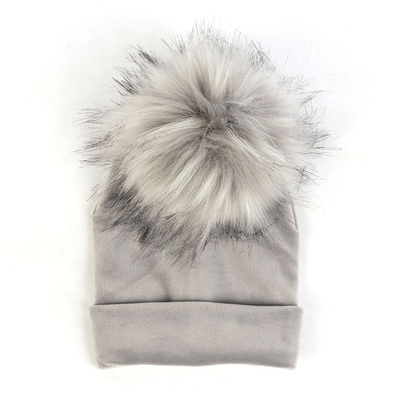 Nbhgy geebro mùa đông warme chế độ niedlichen bé mädchen jungen Samt Beanie hüte Ins solide Weichen diken flanell Babys Kinder giả pelz Pom Pom Túp lều mkjiu