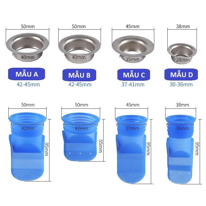 Bịt cống silicon chặn mùi hôi cống bộ nắp phễu thoát sàn chống trào ngược ngăn côn trùng khử mùi-ESTLA