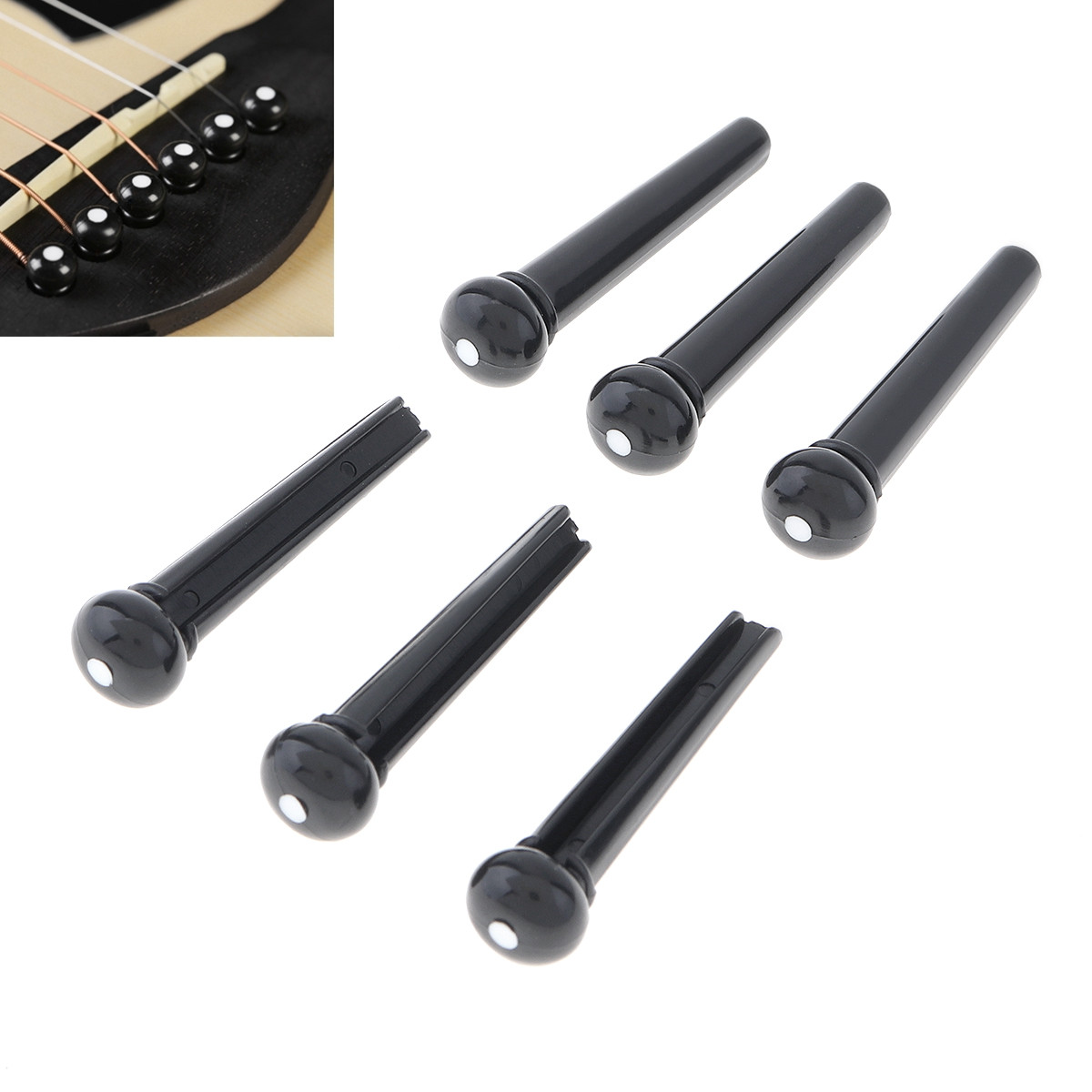 Slade 6 cái/Bộ chốt giữ dây đàn guitar acoustic ABS cây đàn guitar cầu pin cho dây
