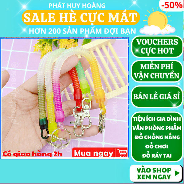 Móc khóa dây lò xo độc đáo nhiều màu sắc ✔móc khóa dây nhựa ✔móc khóa dây xe máy ✔móc khóa dây đeo ✔Phát Huy Hoàng