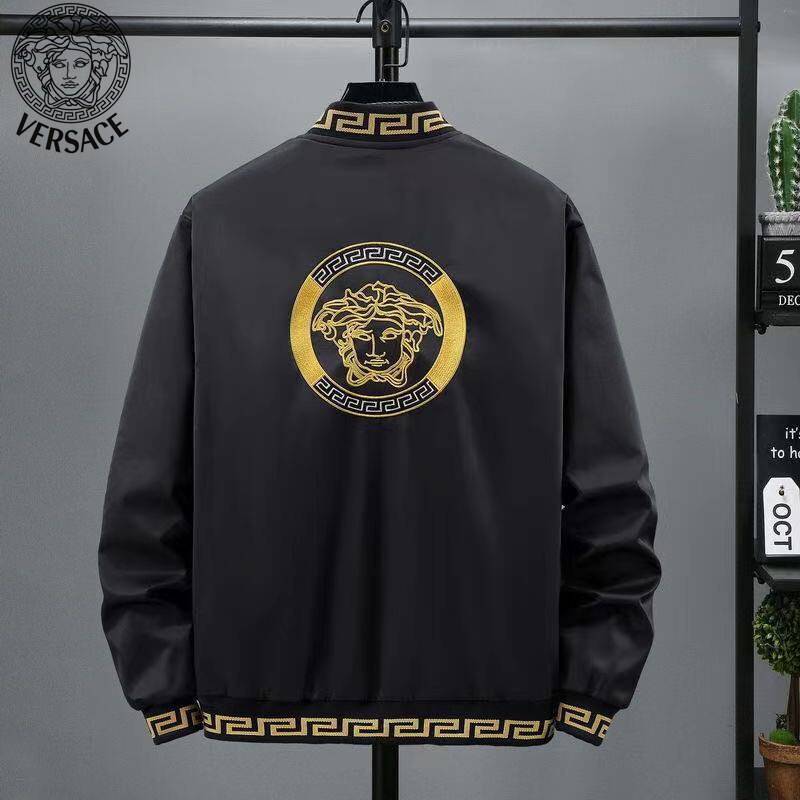 Áo Khoác Có Cổ Bóng Chày Medusa Versaces Chất Lượng Cao Chính Hãng Cho Nam Và Nữ Phiên Bản Hàn Quốc Mùa Xuân Và Mùa Thu Áo Khoác Nam Thêu Màu Trơn Xu Hướng