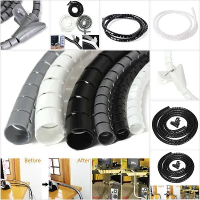 [Local Stock] Spiral Cable Wrap Tidy/Hide/Banding/Loom PC TV Home Cinema Wire Management