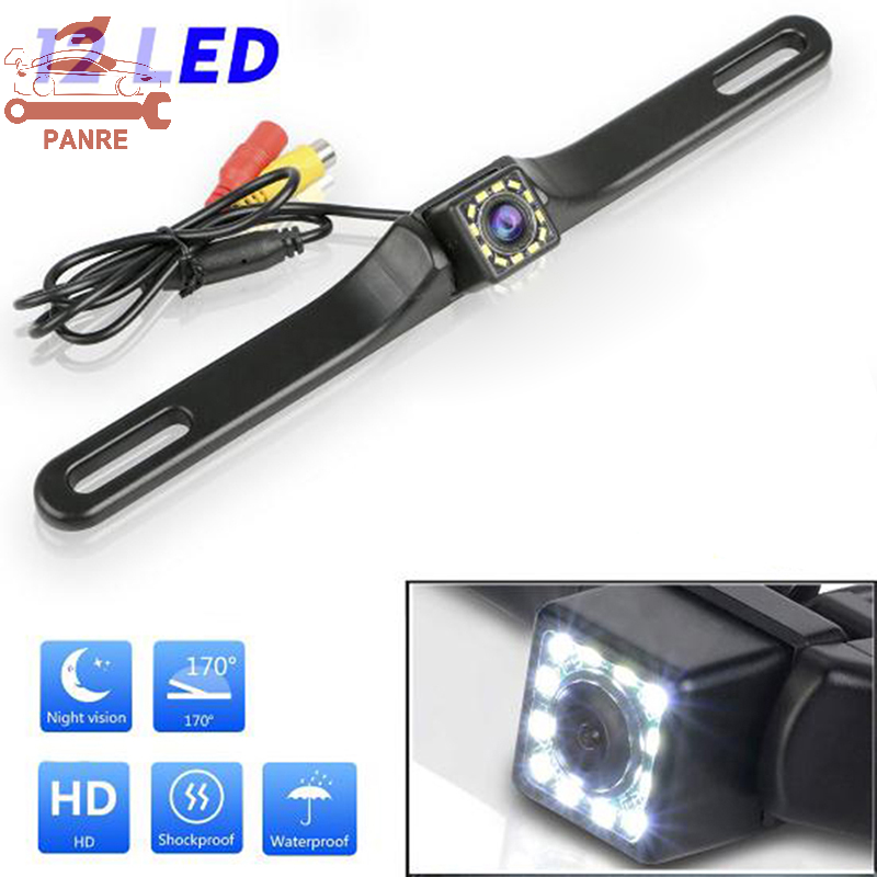 【Panre】Flash Sale Không thấm nước 170 ° HD xe chiếu hậu đảo ngược sao lưu máy ảnh tấm giấy phép tầm nhìn ban đêm