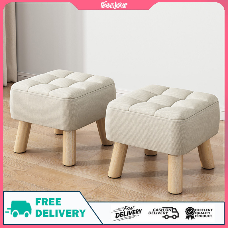 Ghế Đẩu Nhỏ, Ghế Thấp Gia Dụng, Ghế Sofa Phòng Khách, Ghế Sofa Vải Nghệ Thuật Đơn Giản, Ghế Đẩu Thấp, Ghế Ngồi, Túi Mềm, Ghế Nhỏ Bằng Gỗ Nguyên Khối