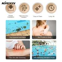 KKmoon Robotic Pool Cleaner 100-240V 1000sq.ft Maximum Cleaning Area Built In 5000mAh Battery Cordless Pool Vacuum IPX8 Proof Level for Stadiums