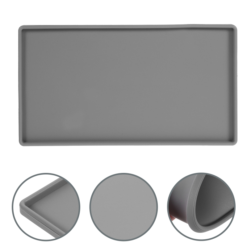 Kokemall Vanity Tray Silicone Tray Bathroom Tray Countertop Silicone Tray Dresser Tray for Home Bathroom