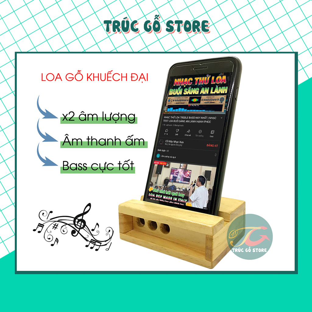 Loa khuếch đại âm thanh vật lý mini không cần dùng bluetooth, tiết kiệm pin cho điện thoại