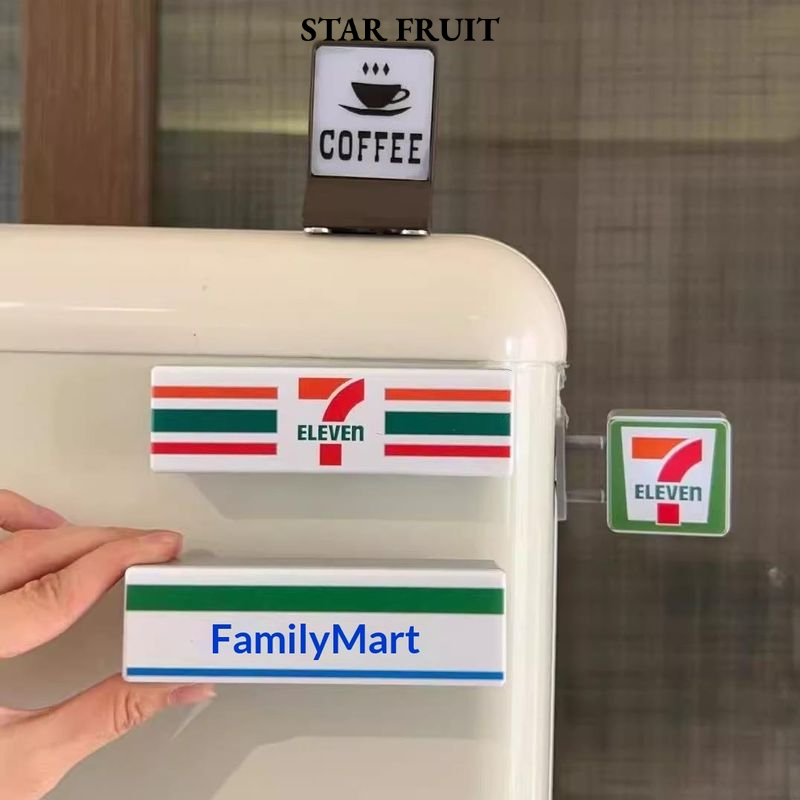รูปสินค้า STAR FRUIT Refrigerator Magnets Led Lights Convenience Stores Coffee Shops Lawson/711/Family Mart Refrigerator Decorativ