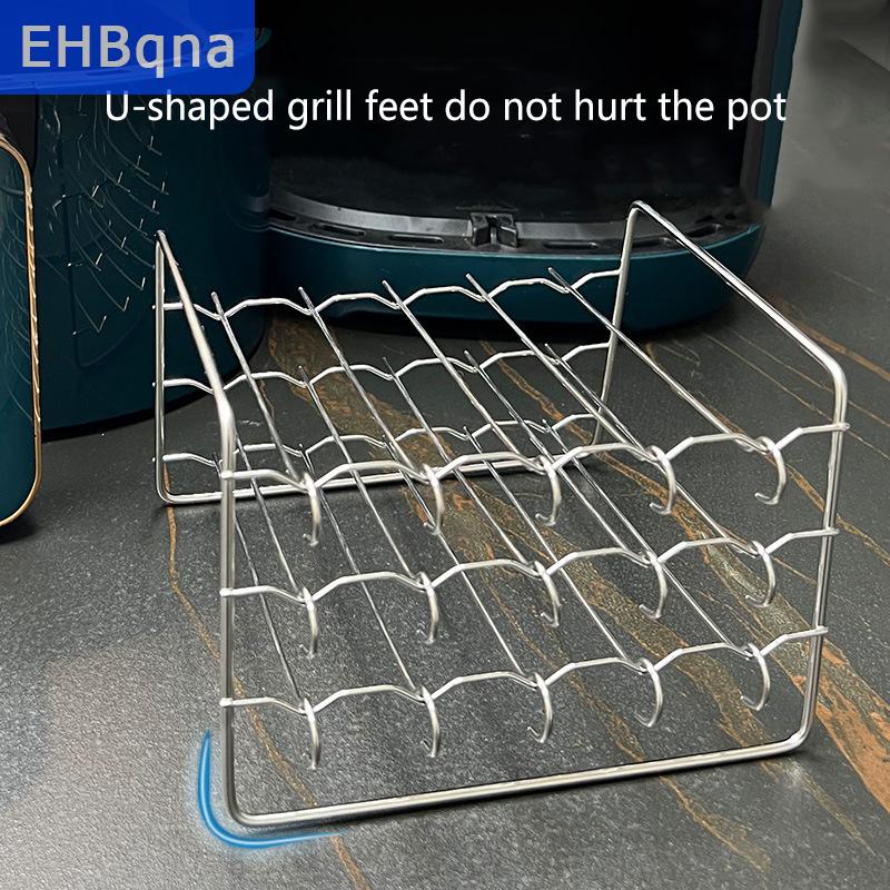 [COD] EHBqna SPORTS หม้อทอดไร้น้ำมันสแตนเลสหลายพินแนวตั้งขาเสียบบาร์บีคิวอุปกรณ์ทอดอากาศสำหรับย่างเครื่องมือในครัว ราคา 60 บาท*ส่งฟรี