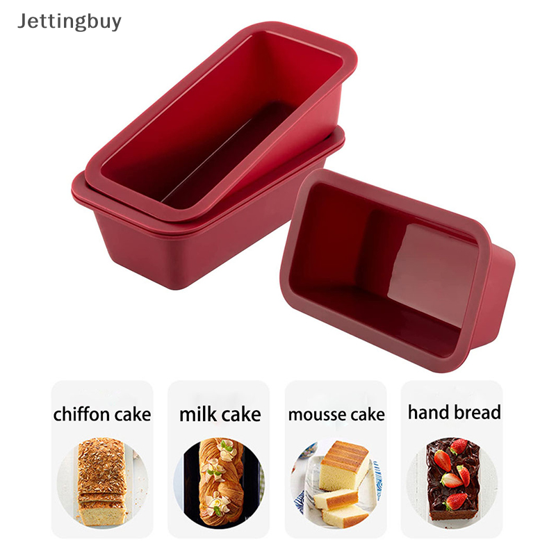 [Jettingbuy] khuôn bánh mì nướng bánh mì mini hình chữ nhật khay làm bánh chống dính khuôn nướng bánh silicon giảm giá chớp nhoáng