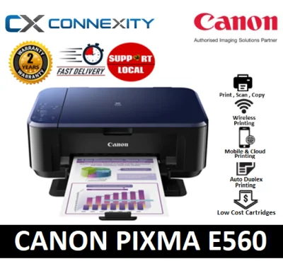 [LOCAL WARRANTY] Canon Pixma E560 (DARK BLUE) l Inkjet Printers l All-in-One Printer l Pixma E560 l Canon Inkjet Printer l Printer l AIO Printer l Canon E560 l E560 l 560 l All-In-One Printer l Pixma Printer l Canon Pixma Printer