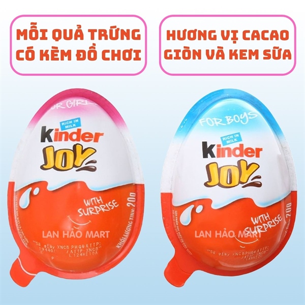 Socola Trứng Kinder Joy Bé Trai Hoặc Bé Gái Hộp 20g - Trứng Bất Ngờ